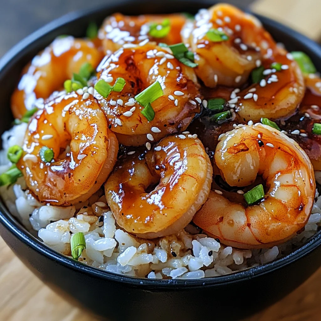 20 Minute Honey Garlic Shrimp & Rice Bowl