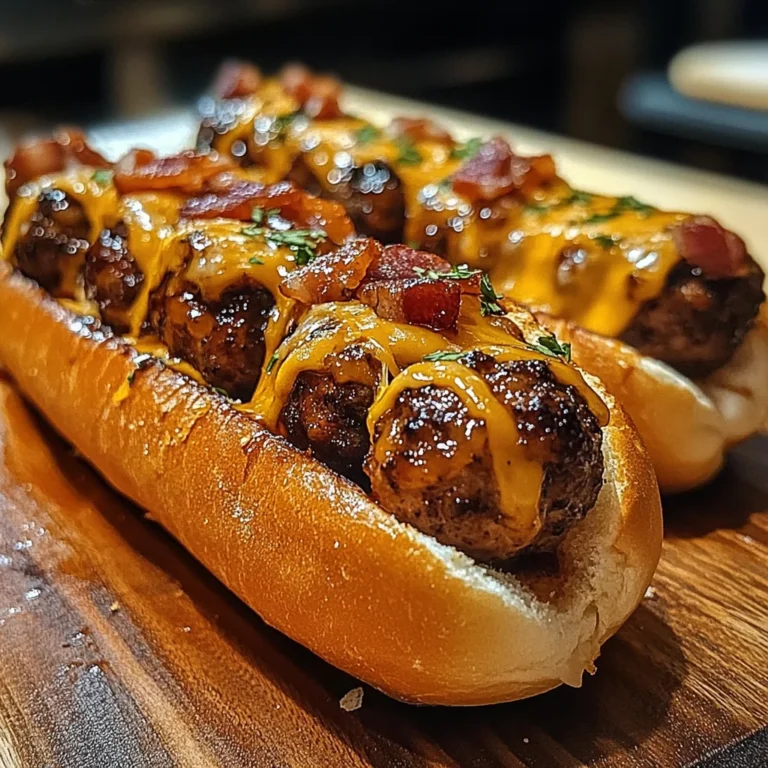Bourbon BBQ Turkey Bacon Cheeseburger Meatball Subs Ready in 30 Minutes