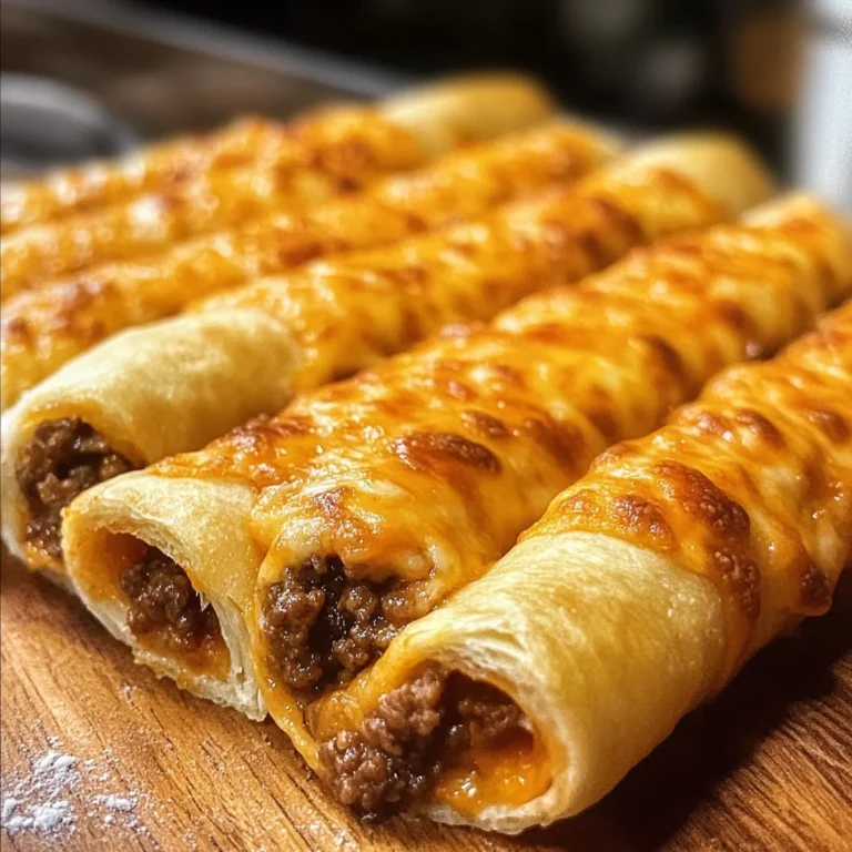 Cheesy Taco Stuffed Breadsticks with Taco Filling