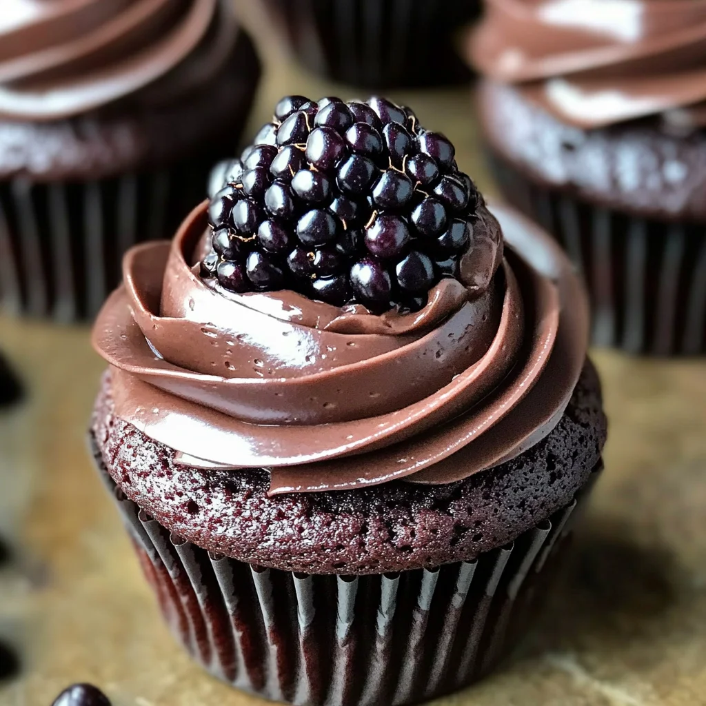 Dark Chocolate Blackberry Cupcakes: Indulge in a Decadent Dessert Delight