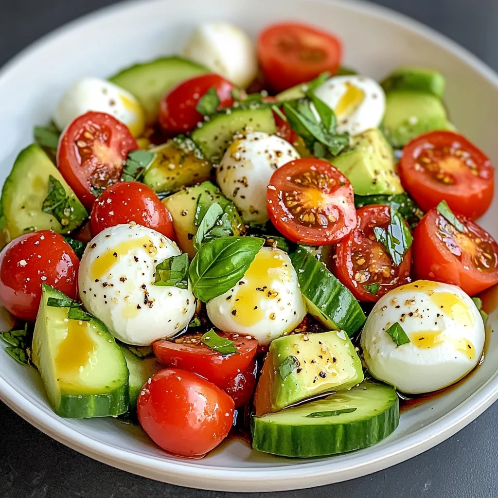 Easy Cucumber Mozzarella Salad