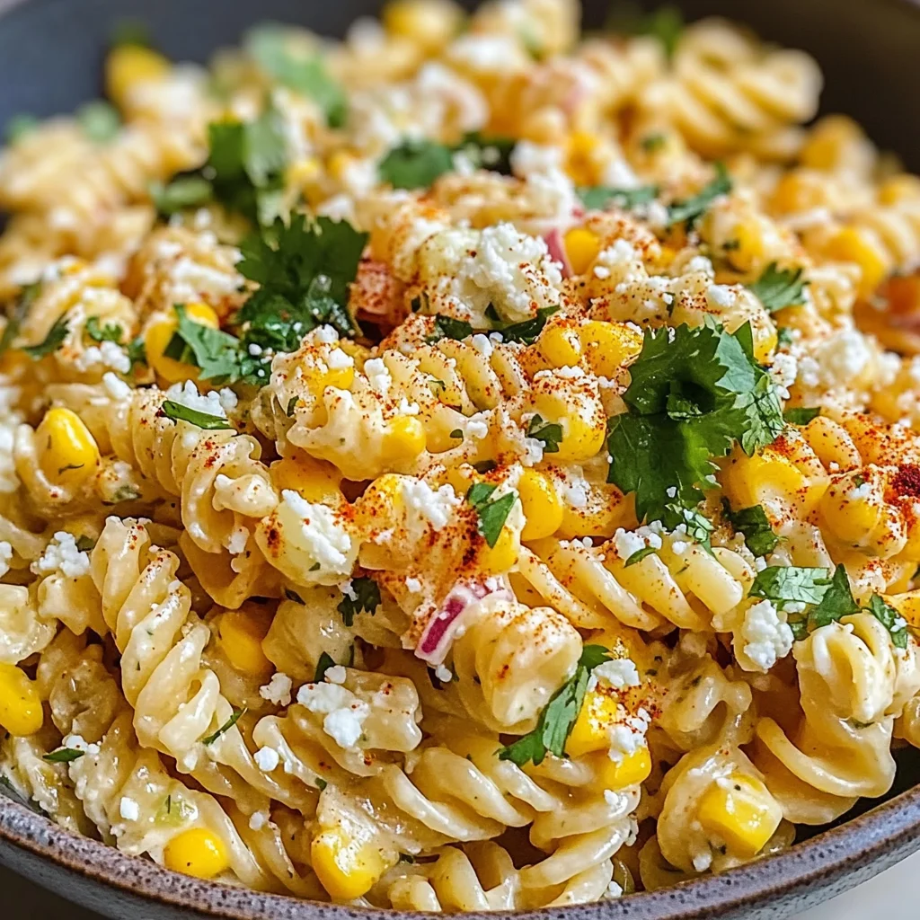 Easy Mexican Street Corn Pasta Salad