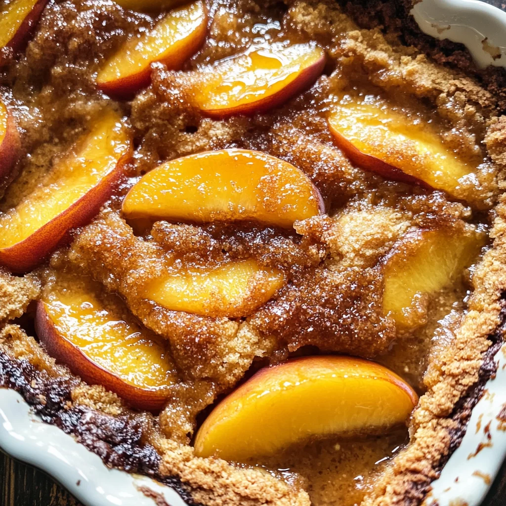 Old School Easy Brown Sugar Peach Cobbler