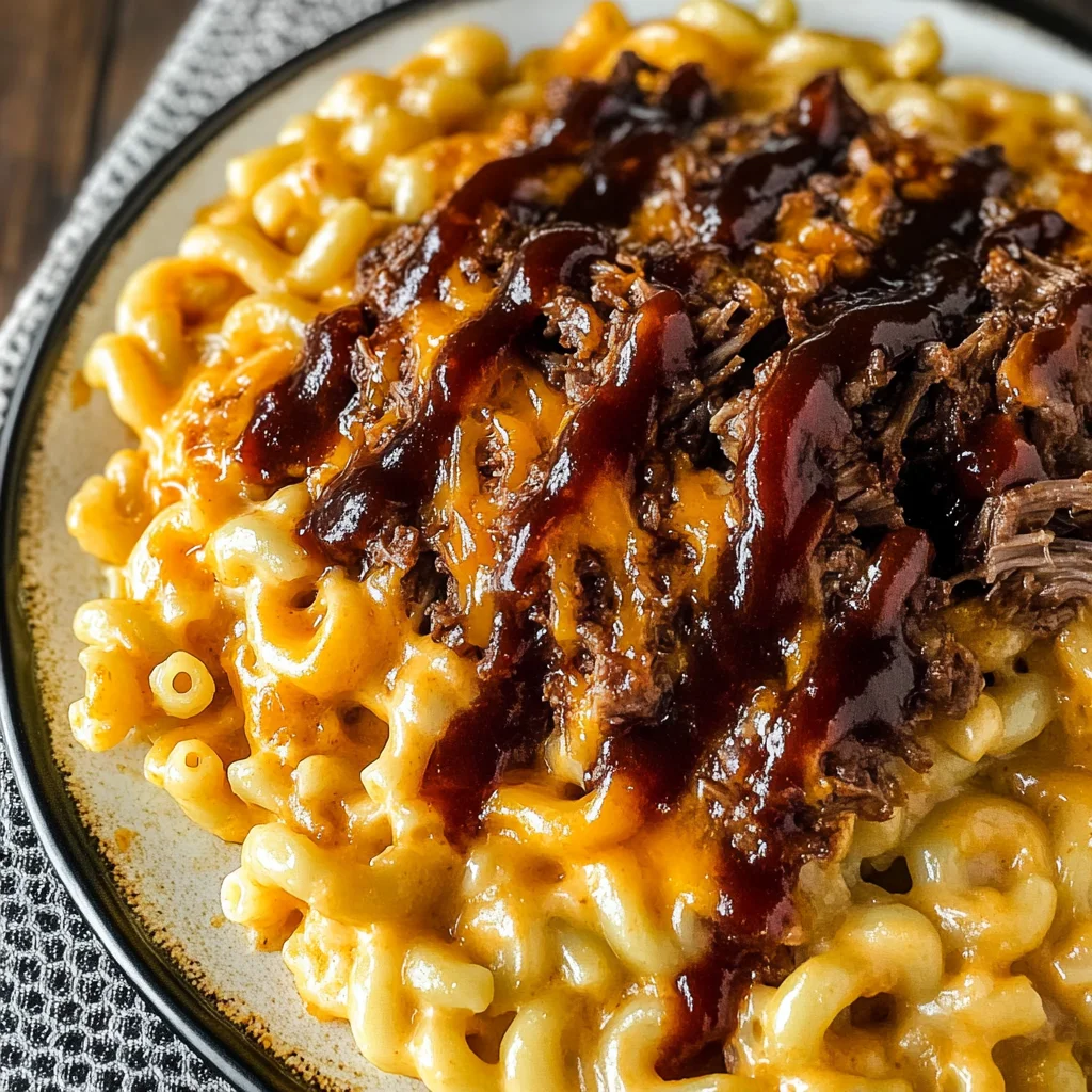 Pulled beef Mac and Cheese
