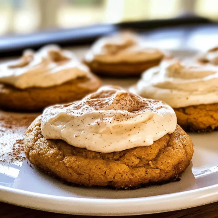 Pumpkin Cookies with Cream Cheese Frosting