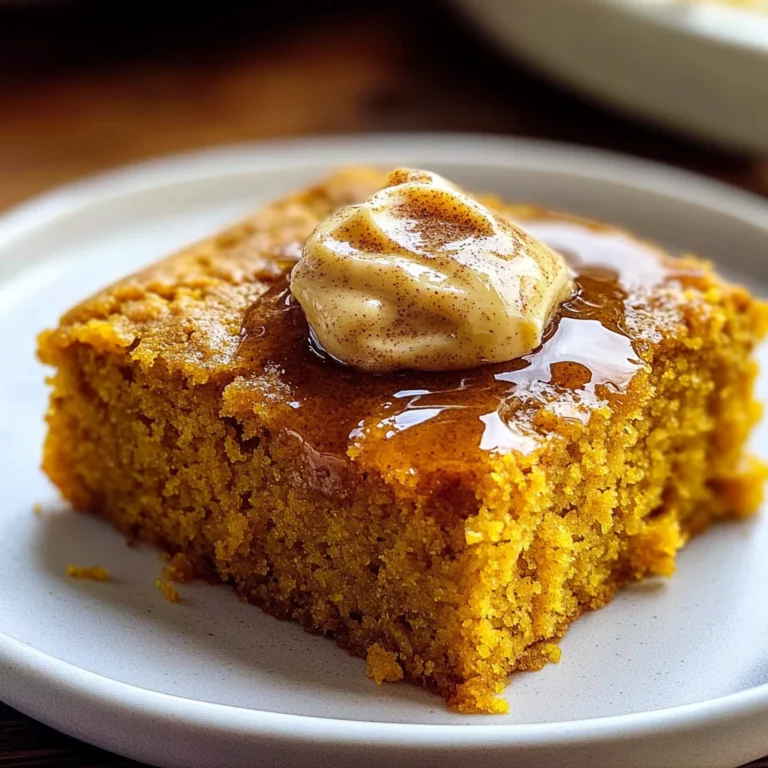 Pumpkin Cornbread with Cinnamon Honey Butter