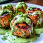 Salmon Balls with Creamy Avocado Sauce: Healthy Dinner Ideas