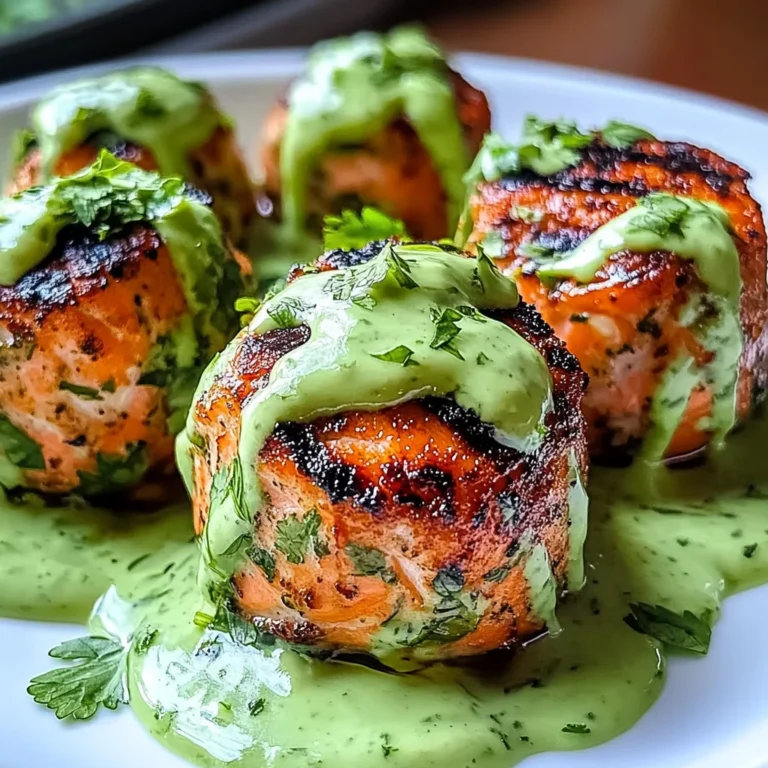 Salmon Balls with Creamy Avocado Sauce: Healthy Dinner Ideas