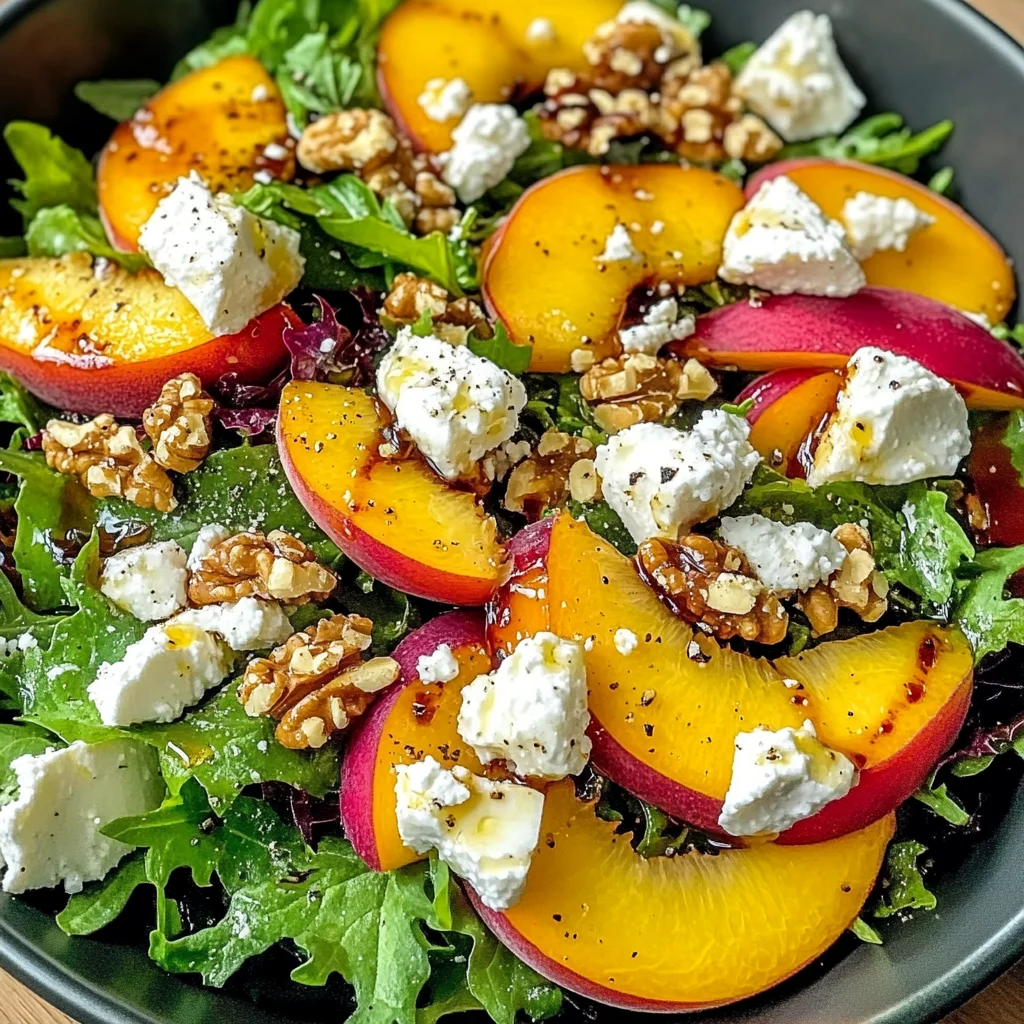 Simple Peach Feta Salad