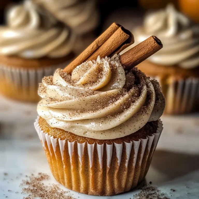 Vanilla Chai Pumpkin Latte Cupcakes with Cinnamon Brown Sugar Frosting