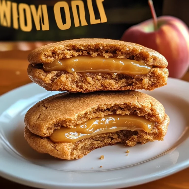 Apple Cider Whoopie Pie cookies with Caramel Filling