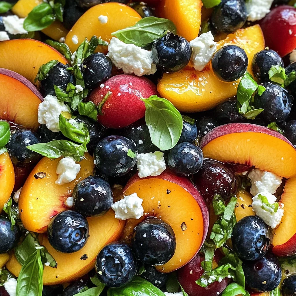 Blueberry Peach Feta Salad