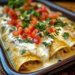 Chicken Enchiladas with Sour Cream White Sauce