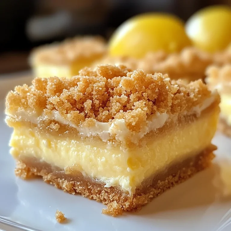 Creamy Lemon Cheesecake Crumb Bars Recipe