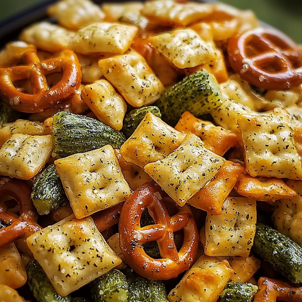 Dill Pickle Chex Mix: A Tangy Snack Sensation