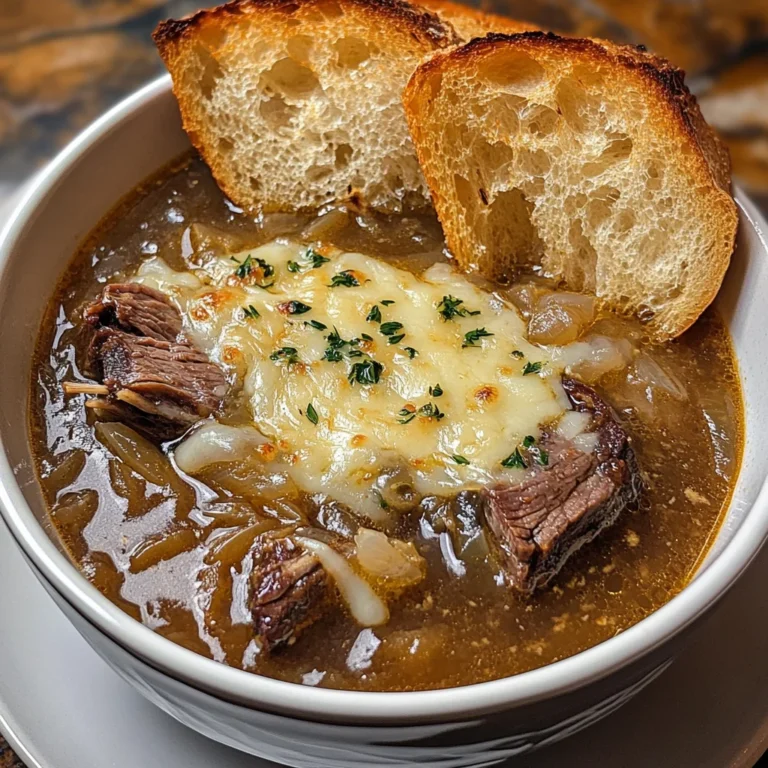 French Onion Beef Short Rib Soup