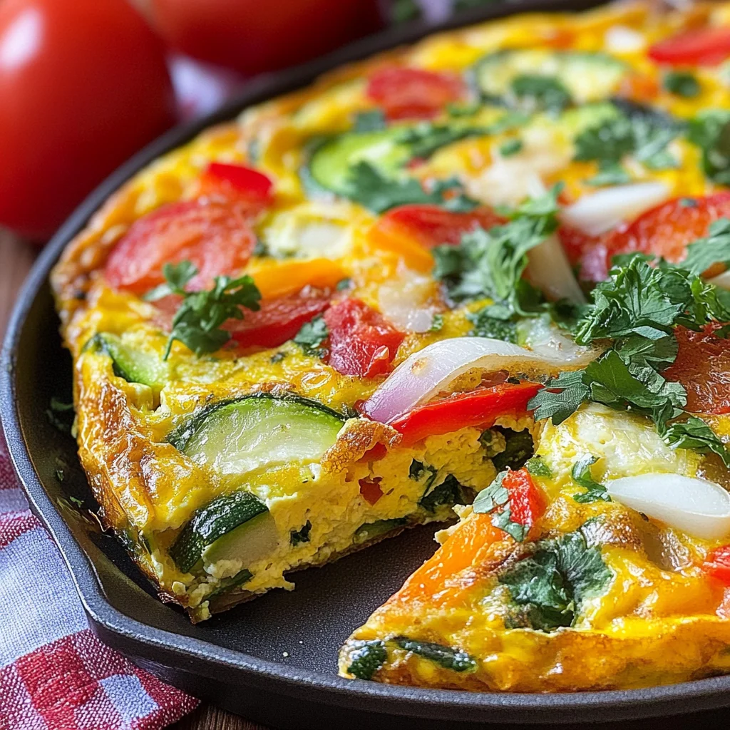 Garden Veggie Frittata: A 150-Calorie Delight
