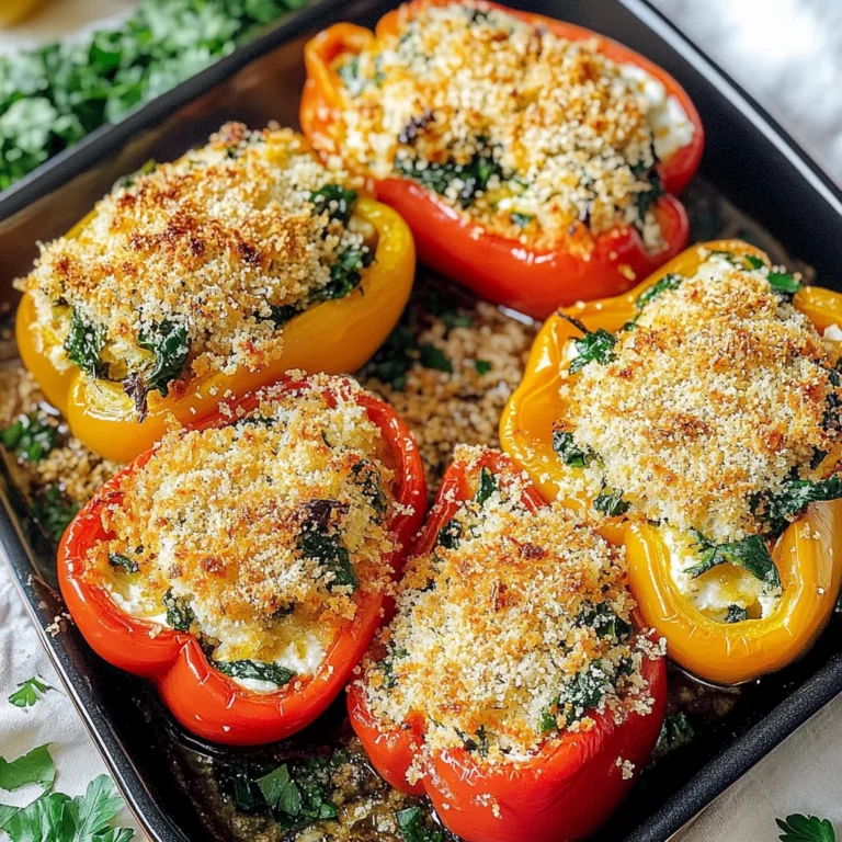 Herby Ricotta Stuffed Peppers