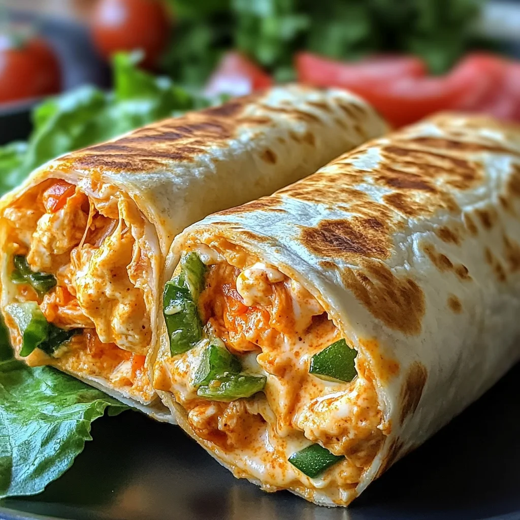 High Protein Low Calorie Cheesy Buffalo Chicken Burritos