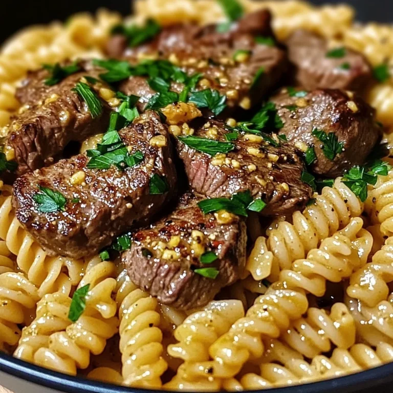 One-Pot Creamy Spicy Garlic Butter Steak & Pasta