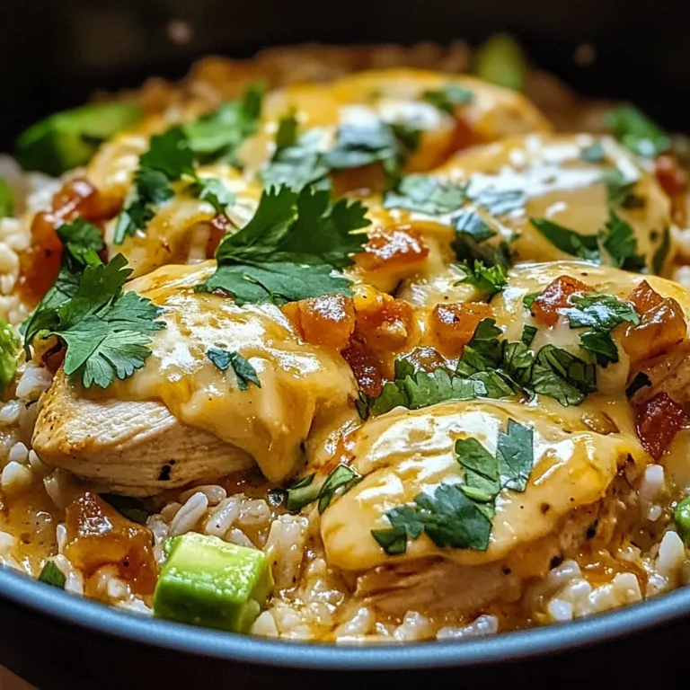 One Pot Queso Chicken and Rice : Easy Comfort Food