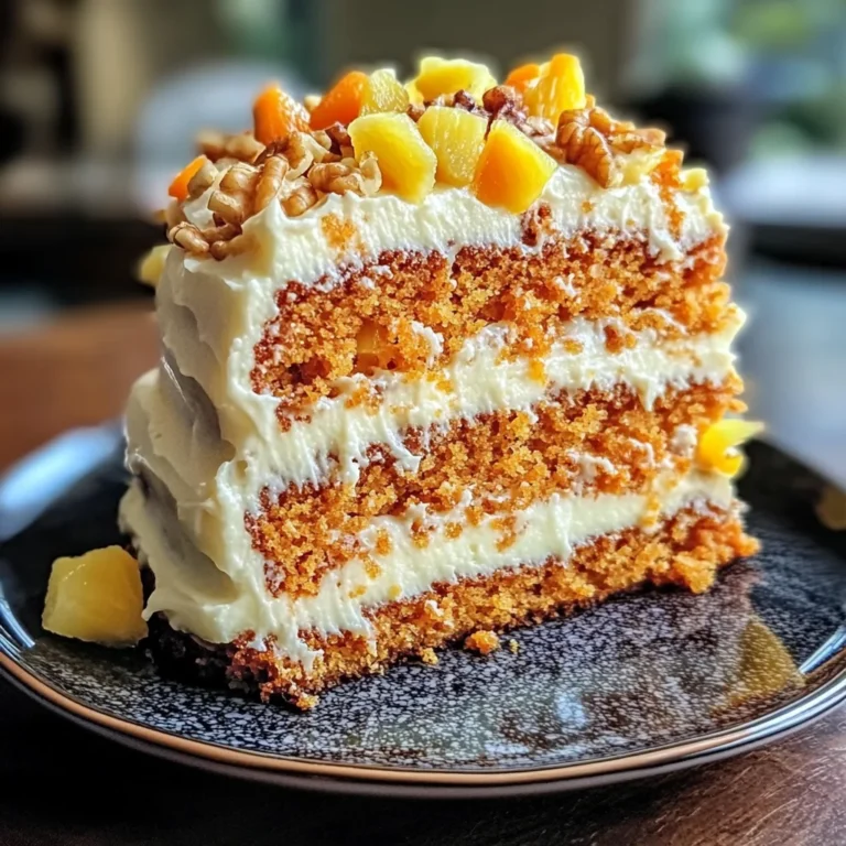 Pineapple Carrot Cream Cake : Moist & Tropical