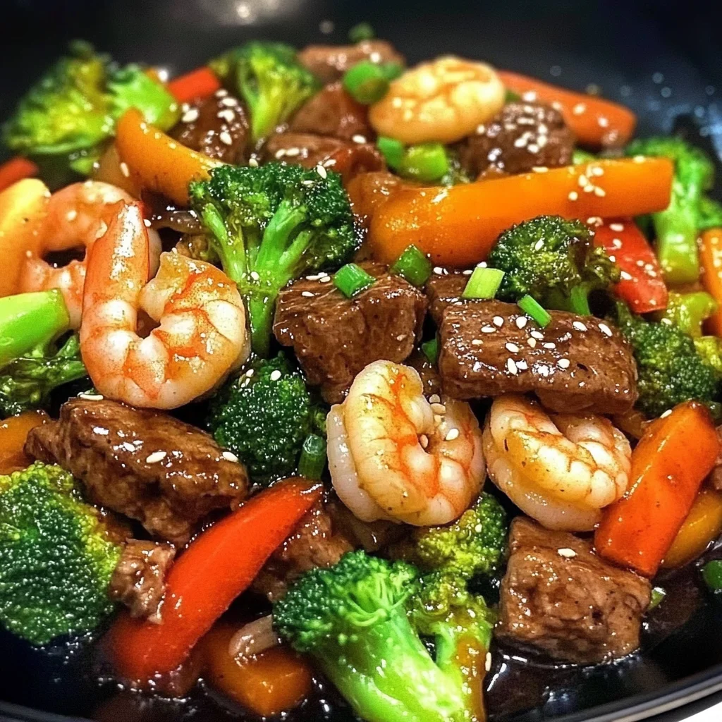 STEAK AND SHRIMP STIR FRY