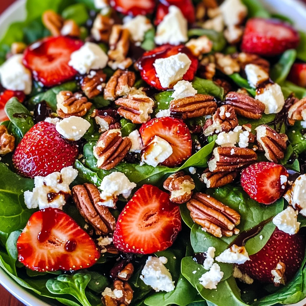 Spinach Strawberry Salad with Pecans