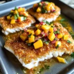 Tropical Coconut Crusted Fish with Mango Salsa