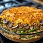 chicken hamburger Green Bean Casserole with Mushrooms made easy!