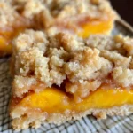 gluten free vegan peach crumb bars