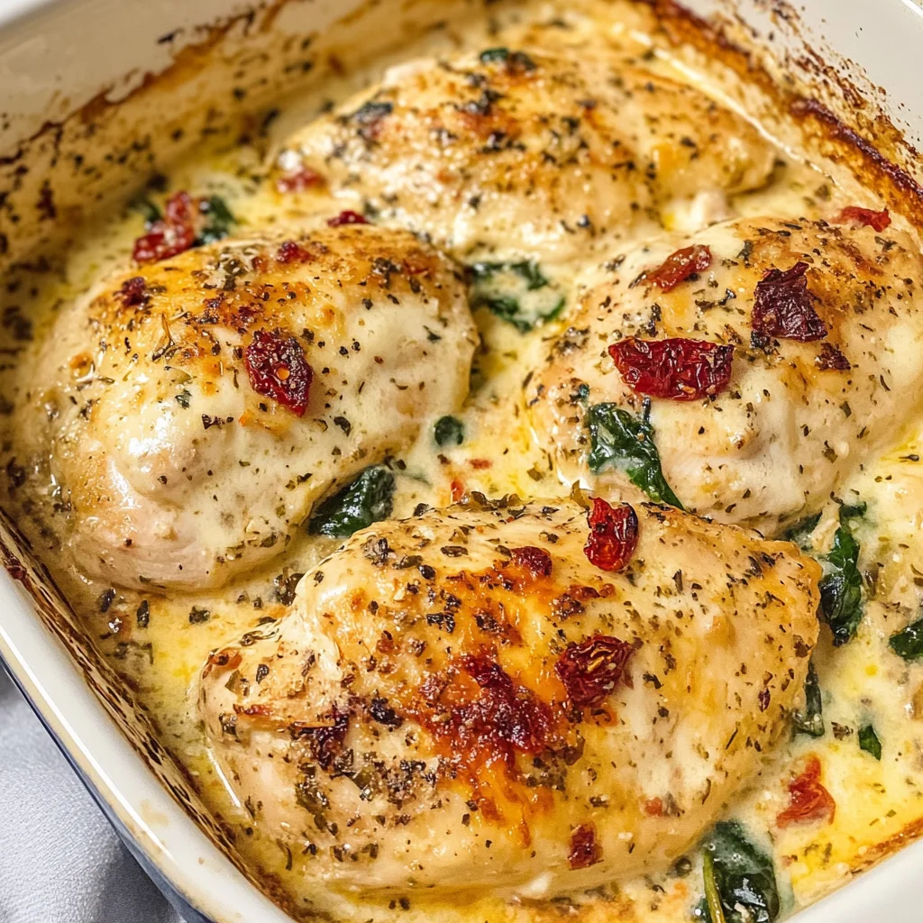 Baked Tuscan Chicken Casserole