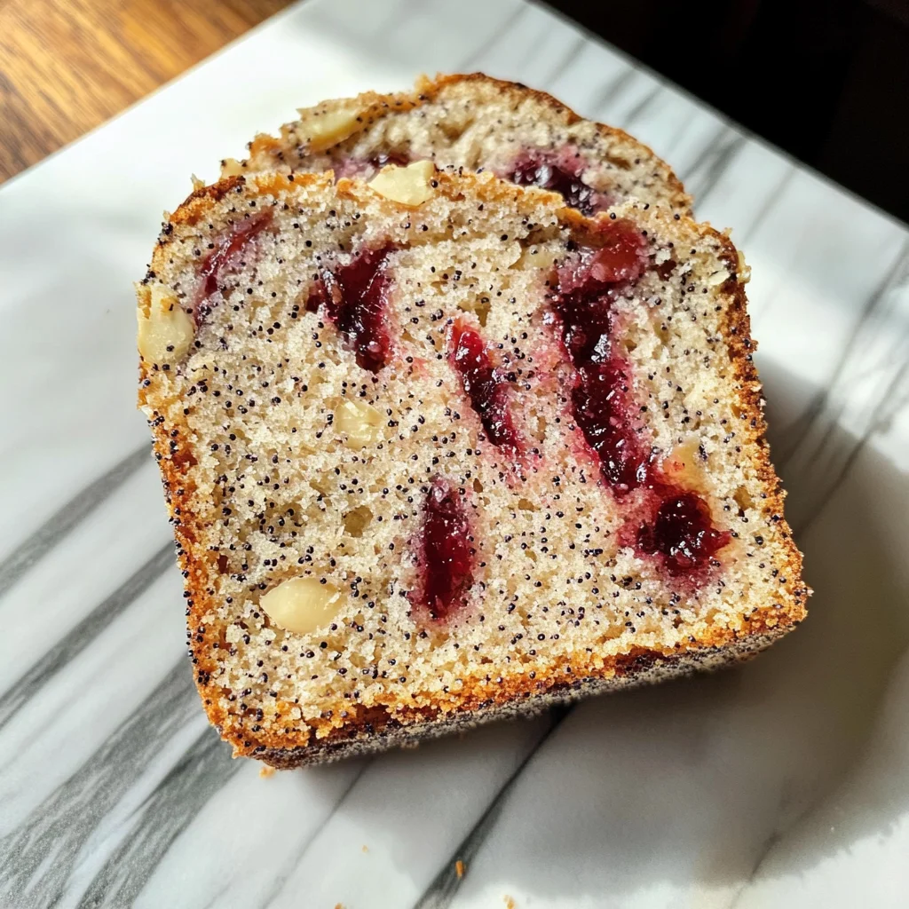 Cherry Almond Poppyseed Quick Bread