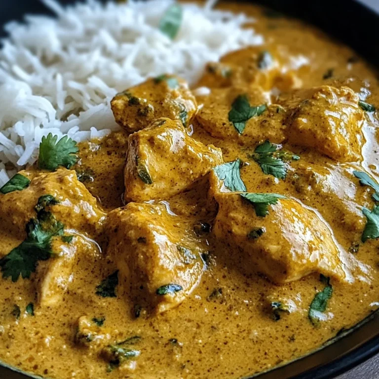 Easy Homemade Chicken Korma with Flatbread or Rice