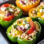 Greek Chicken Stuffed Peppers