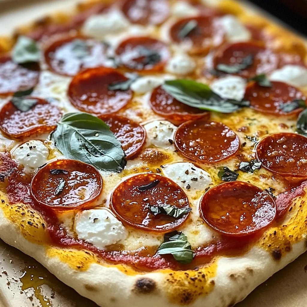 Hot Honey Pepperoni Ricotta Pizza : A Pizza Recipe