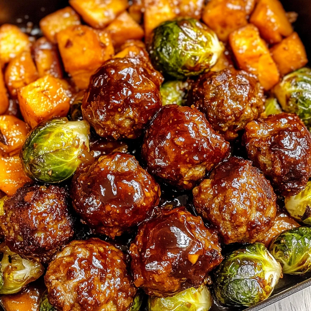 Korean BBQ Meatballs and Vegetables