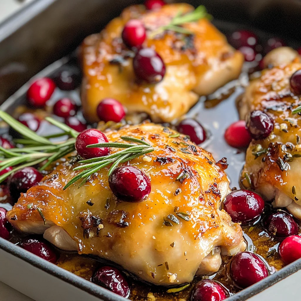 One-Pan Cranberry Rosemary Chicken
