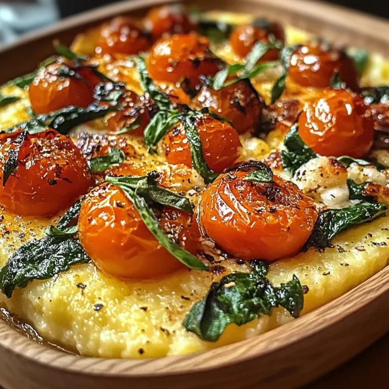 Savory Herbed Polenta & Roasted Tomato Bake
