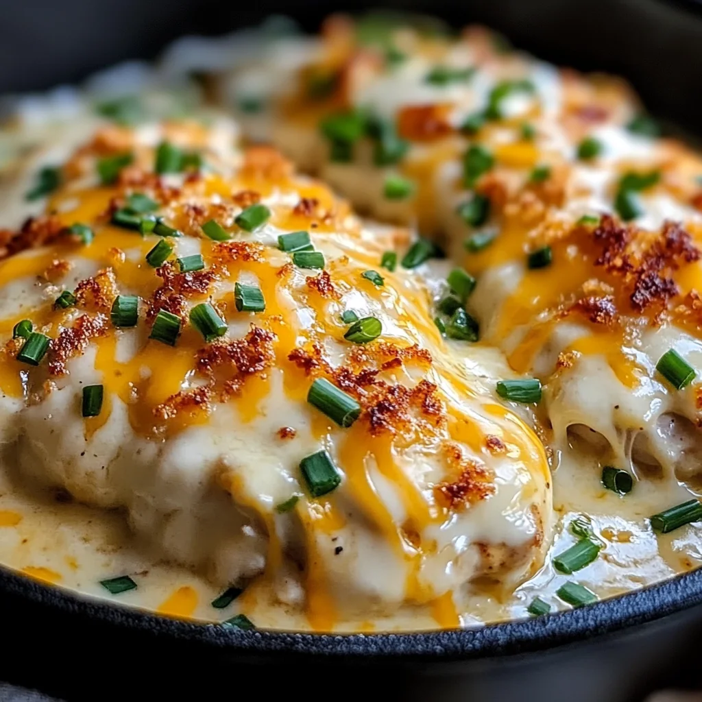 Smothered Cheesy Sour Cream Chicken