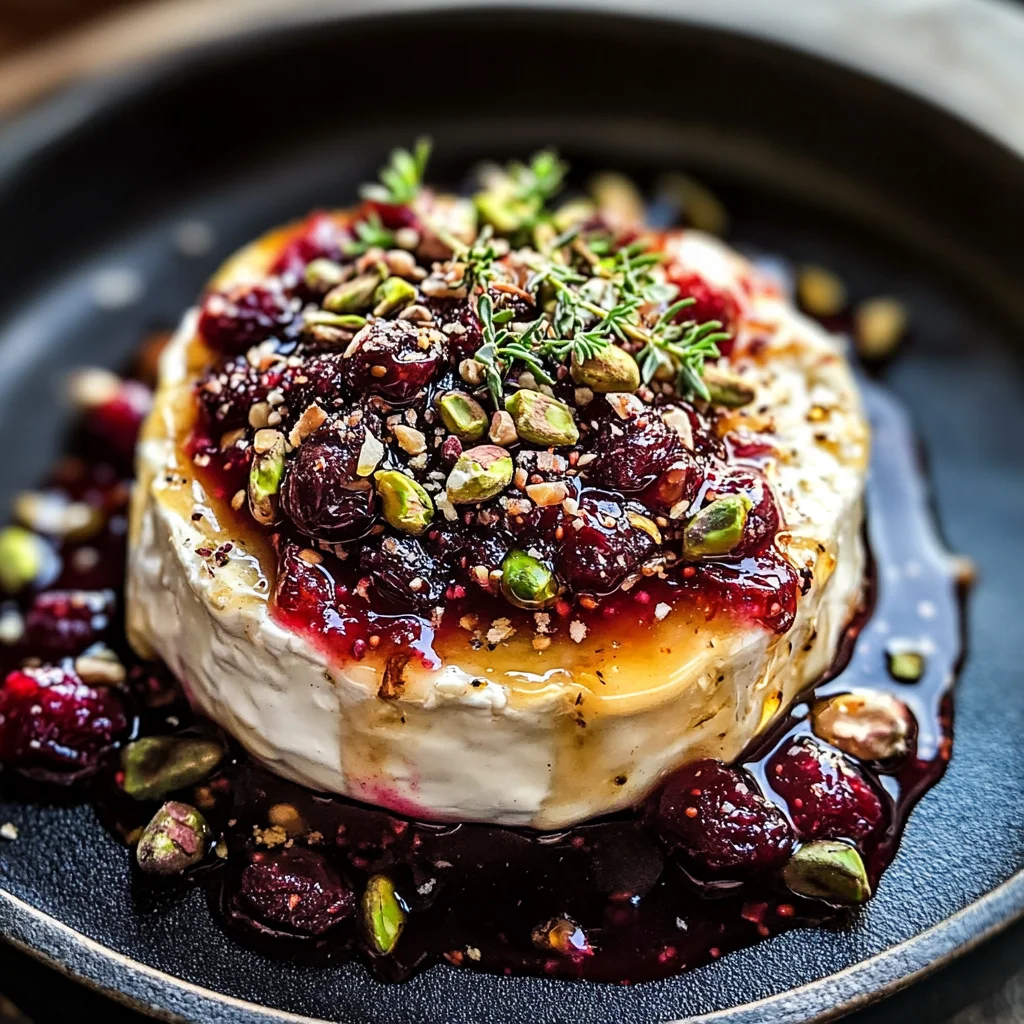 Best Baked Brie with Honey, Fig and Pistachio