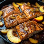 Bourbon Peach Roasted Salmon
