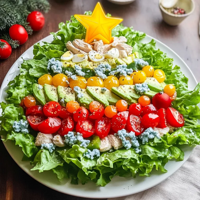 Chicken Cobb "Christmas Tree" Holiday Salad