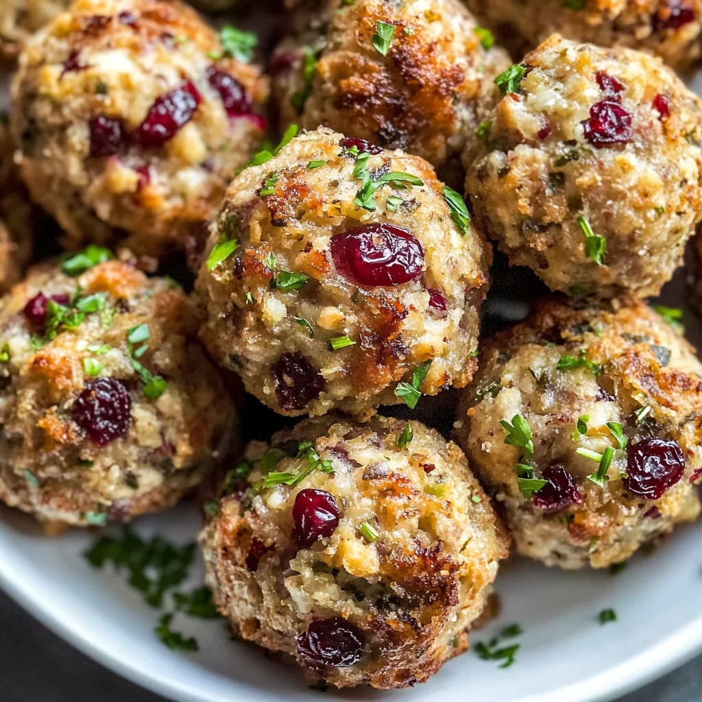 Cranberry & Turkey Stuffing Balls