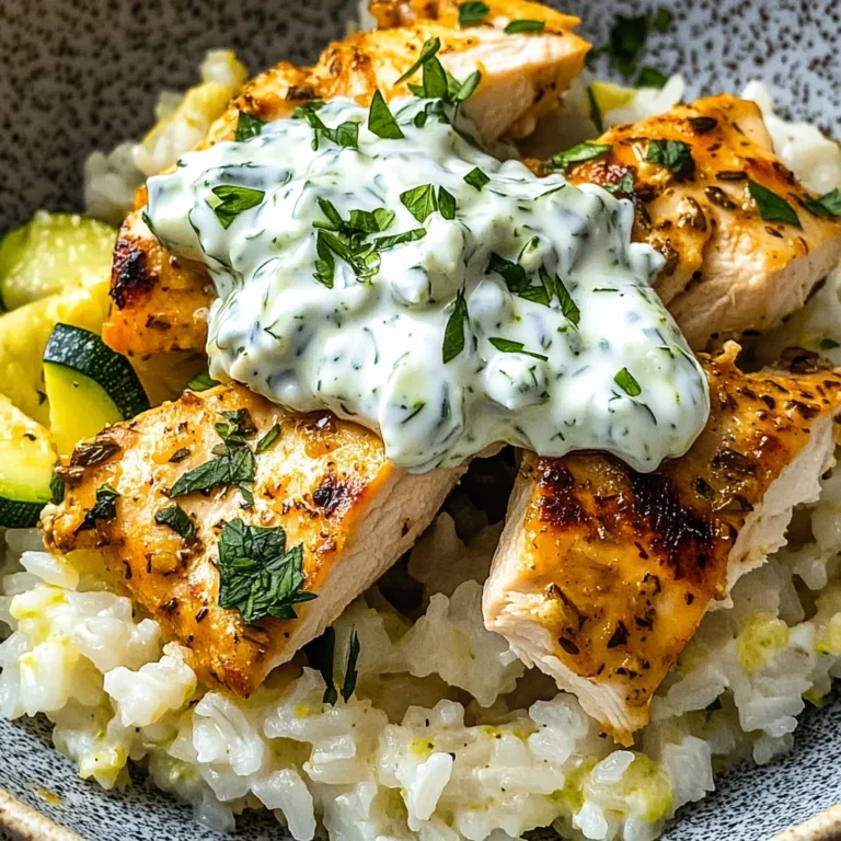 Easy Chicken Tzatziki Rice Bake