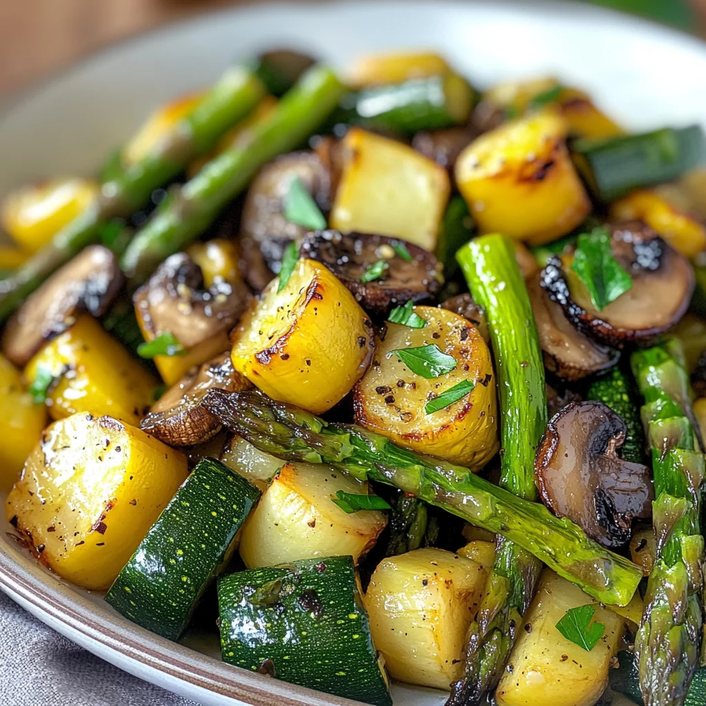 Flavorful Asparagus with Zucchini and Squash
