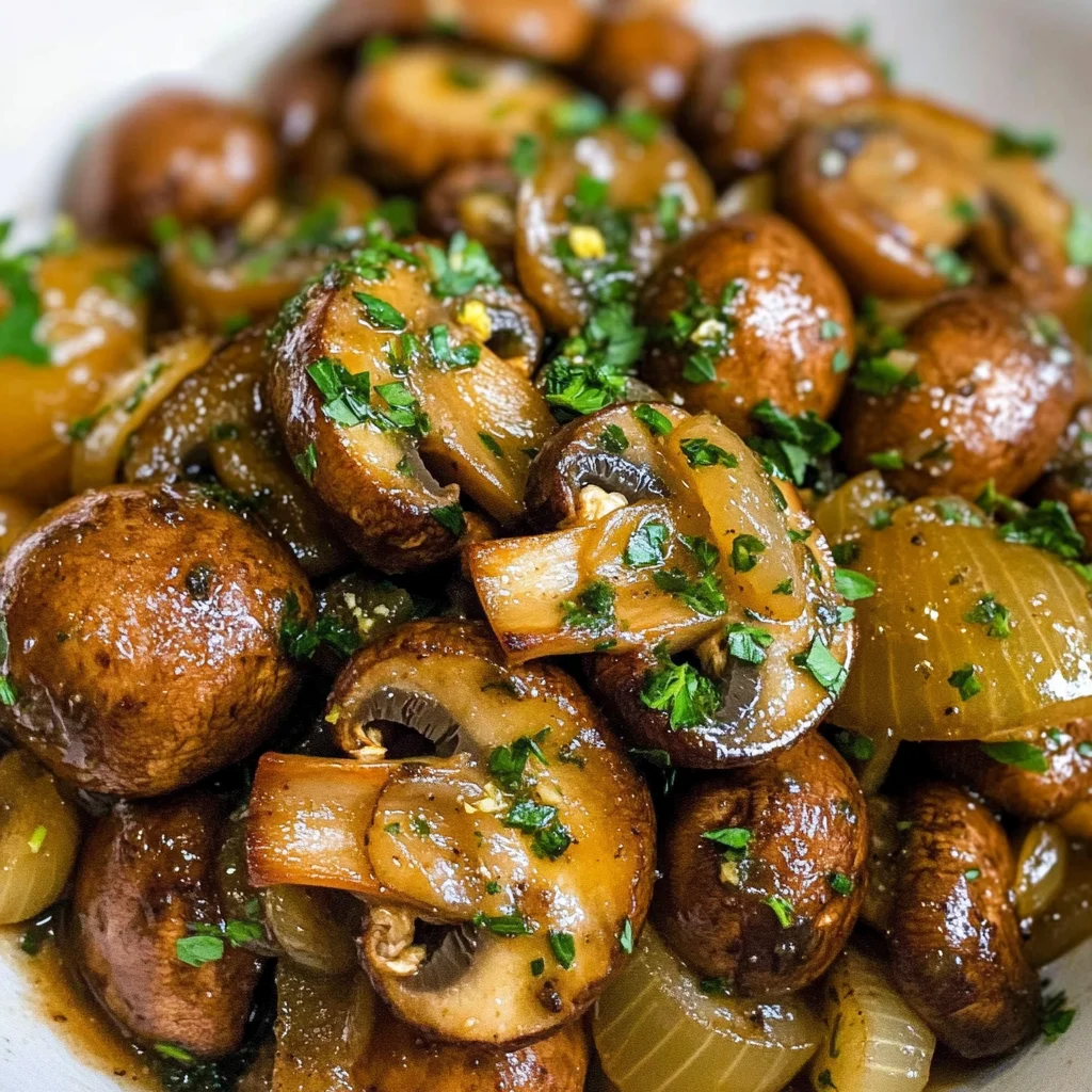 Garlic Butter Mushrooms & Onions