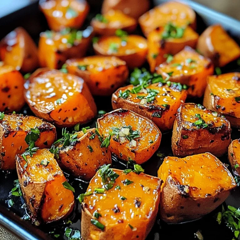Garlic Butter Roasted Sweet Potatoes: A Delicious and Easy Recipe