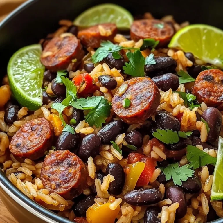 Hearty Black Beans and Rice with Sausage