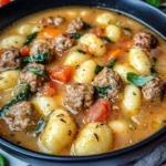 Italian Meatball Gnocchi Soup Recipe